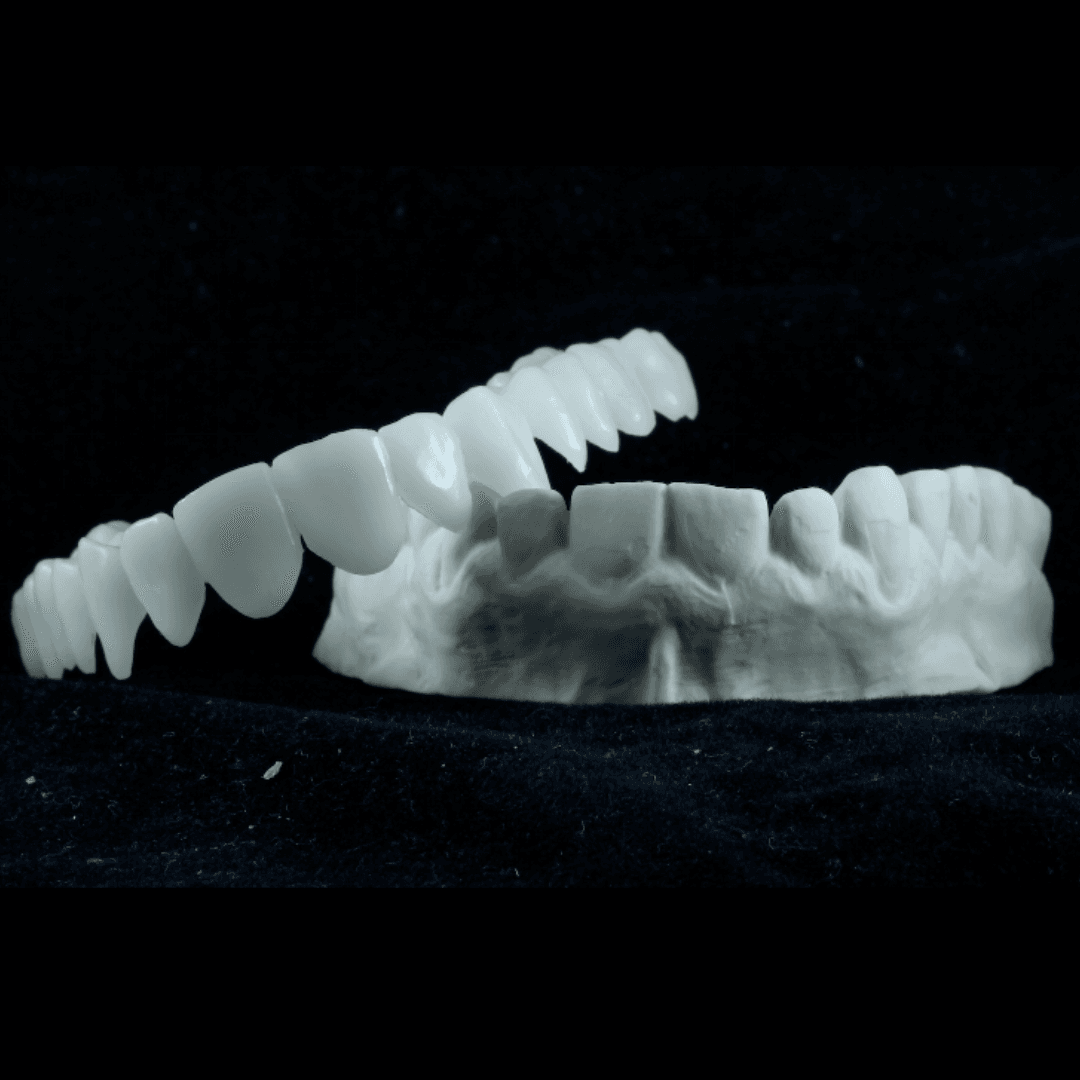 A mock-up and a white model