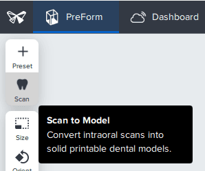preform scan to model