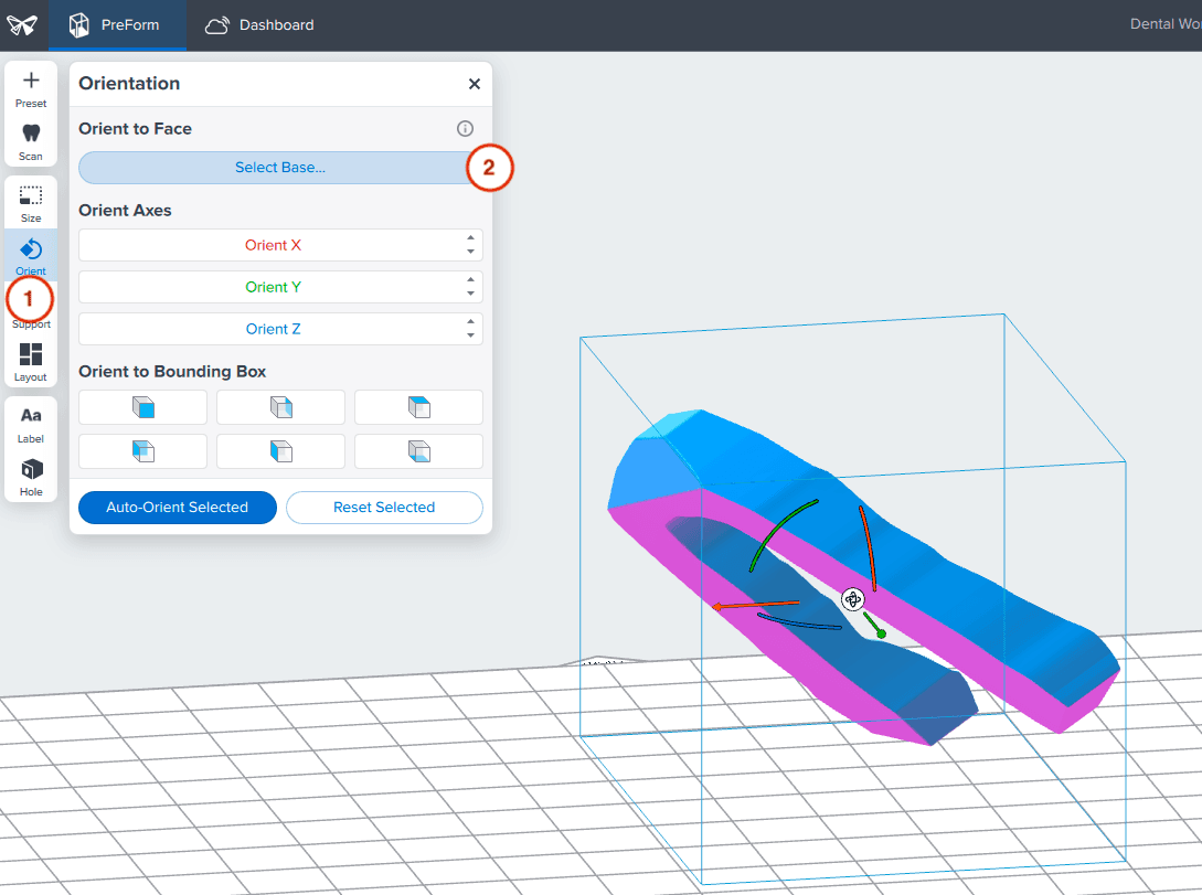 dental model orientation