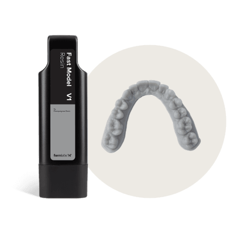 Resin cartridge and full arch model