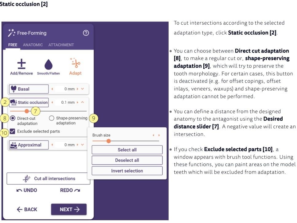 screenshot of dental software