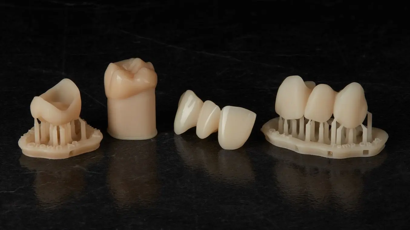 Restorations 3D printed in BEGO™ VarseoSmile® TriniQ® Resin