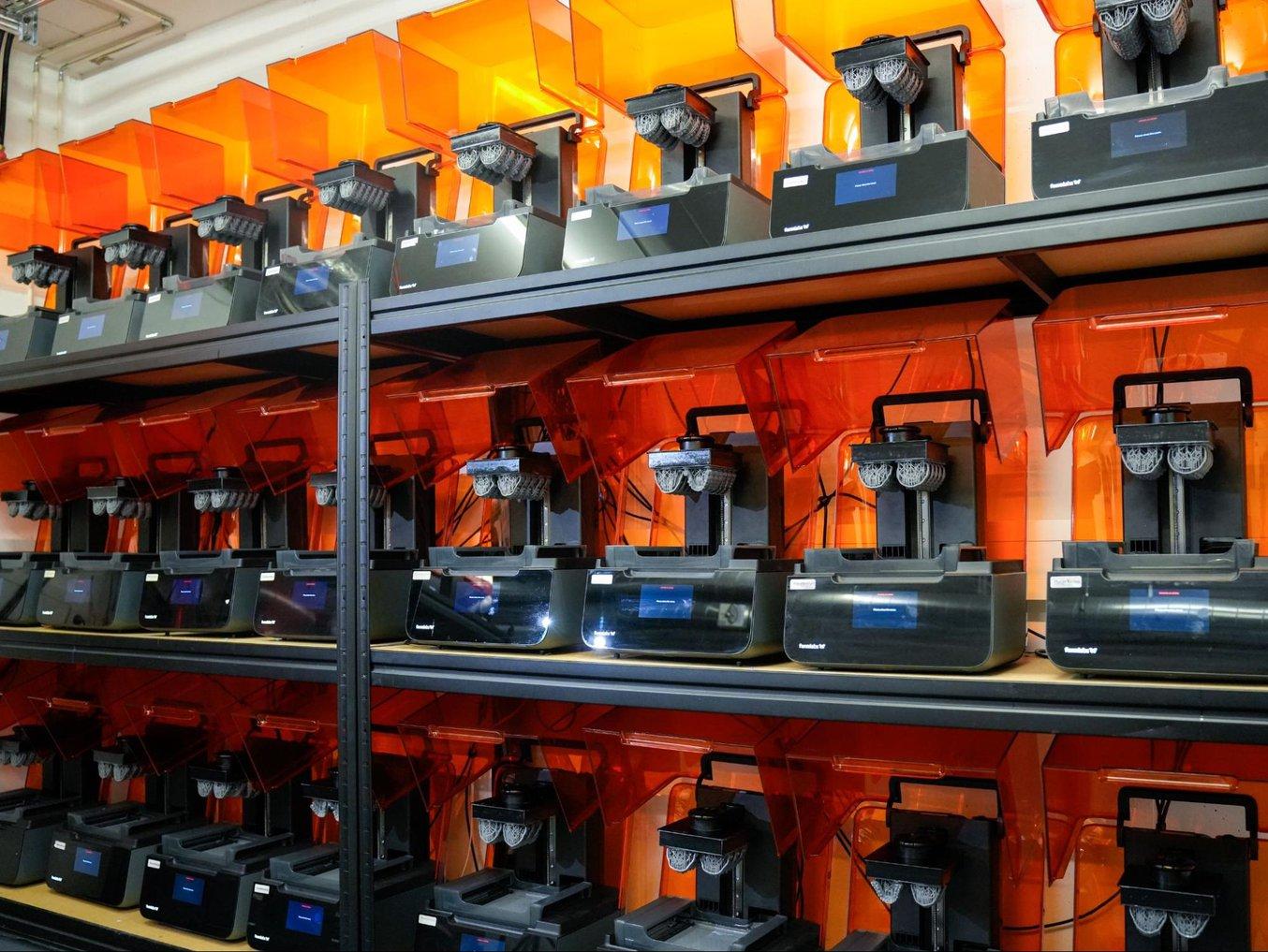 A large fleet of compact printers