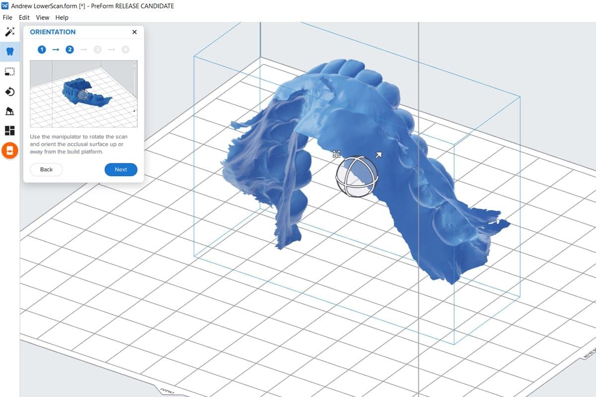 orient part for 3d printing