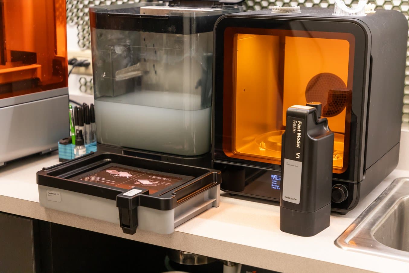 Form Wash, Form Cure, Fast Model Resin cartridge, and Resin Tank