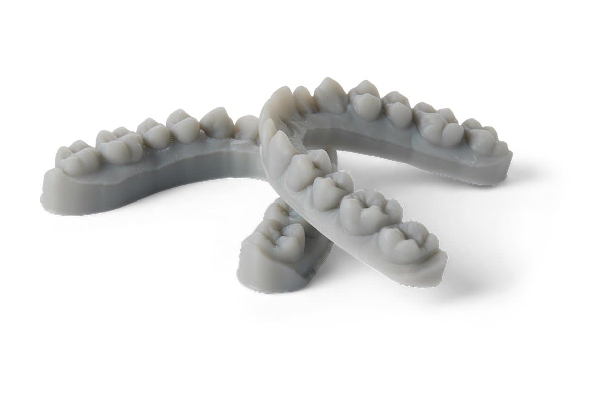 Two models for thermoforming printed in Fast Model Resin