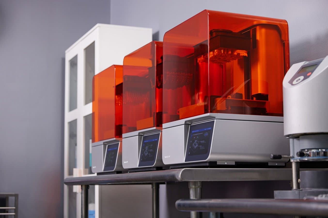 Three Form 4B 3D printers