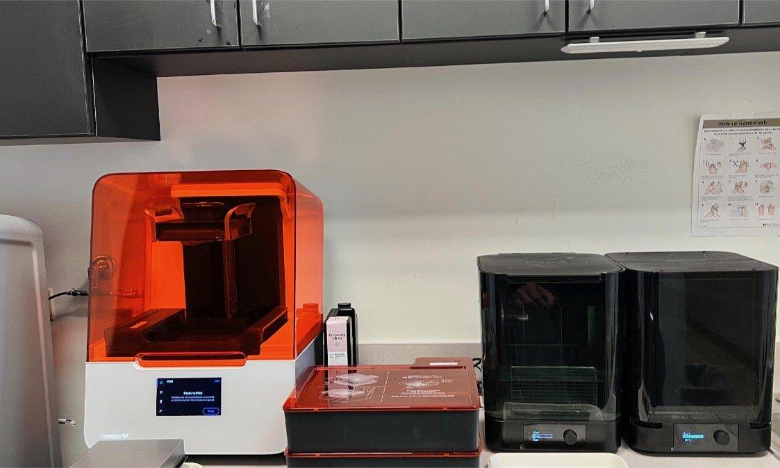 3D Printing Set-up (Form 3B+, Form Wash and Form Cure).