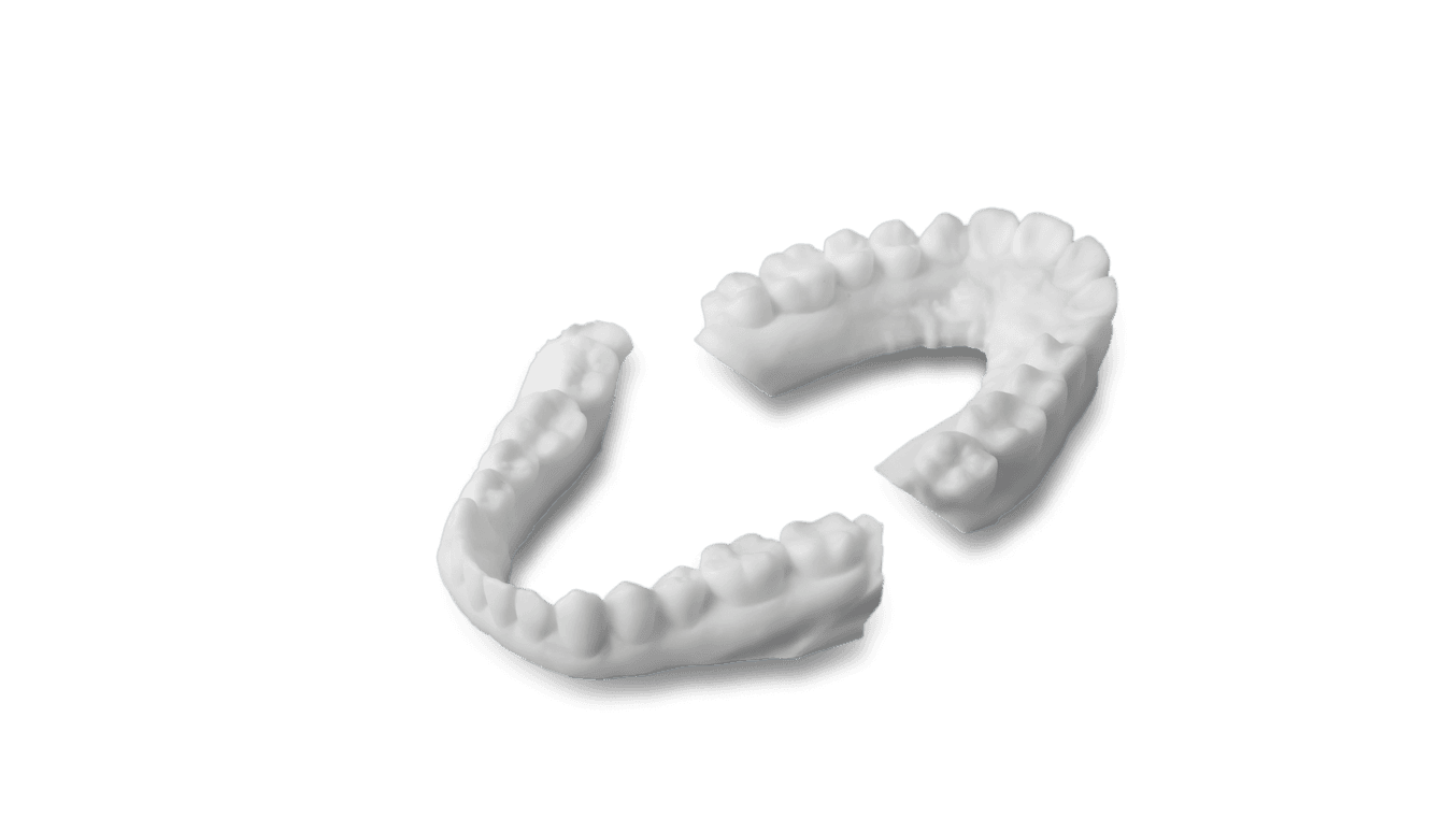 A 3D scan to model in white resin